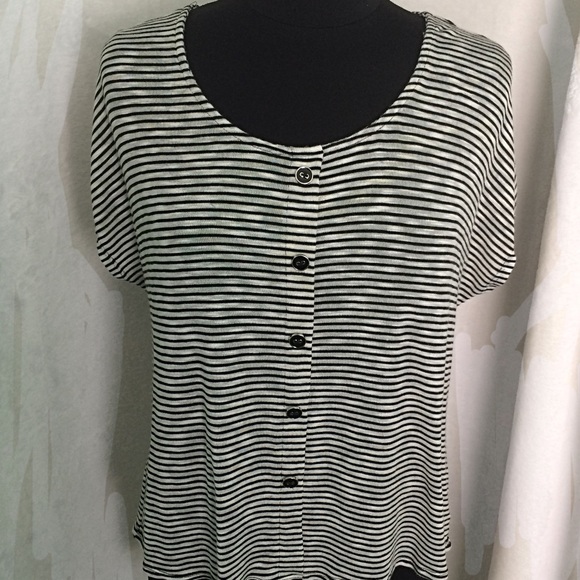 Charlotte Russe Black White Stripe Backless XL - Picture 7 of 8